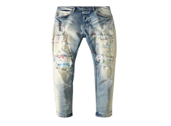 mens jeans hole sanding patch printing letters european and american denim trend5170744, Blue
mens jeans hole sanding patch printing letters european and american denim trend5170744, Blue