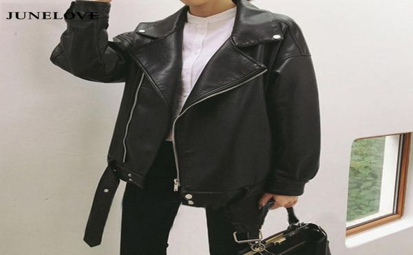 junelove loose pu faux leather jacket vintage women classic moto biker jacket casual autumn lady basic coat fashion outerwear2337826, Black;brown
junelove loose pu faux leather jacket vintage women classic moto biker jacket casual autumn lady basic coat fashion outerwear2337826, Black;brown