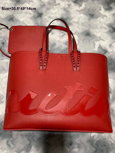 luxury fashion designer totes rivet genuine leather red bottom handbag composite handbags famous purse shopping bags black white with wallet
luxury fashion designer totes rivet genuine leather red bottom handbag composite handbags famous purse shopping bags black white with wallet