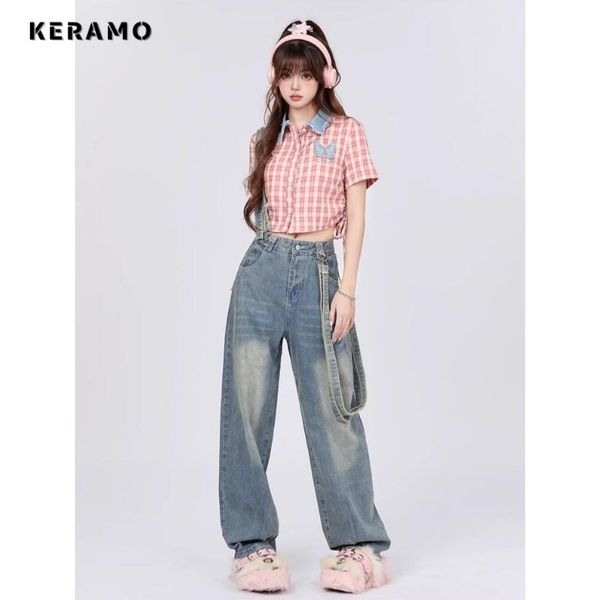 women's jeans harajuku belted design vintage high waist loose pants 2023 winter women y2k wide leg baggy streetwear style denim trouser, Blue
women's jeans harajuku belted design vintage high waist loose pants 2023 winter women y2k wide leg baggy streetwear style denim trouser, Blue