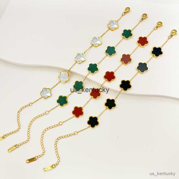 charm bracelets new luxury colors flower charm bracelet for women gift gold plated no fade stainless steel bracelet r230821, Golden;silver
charm bracelets new luxury colors flower charm bracelet for women gift gold plated no fade stainless steel bracelet r230821, Golden;silver
