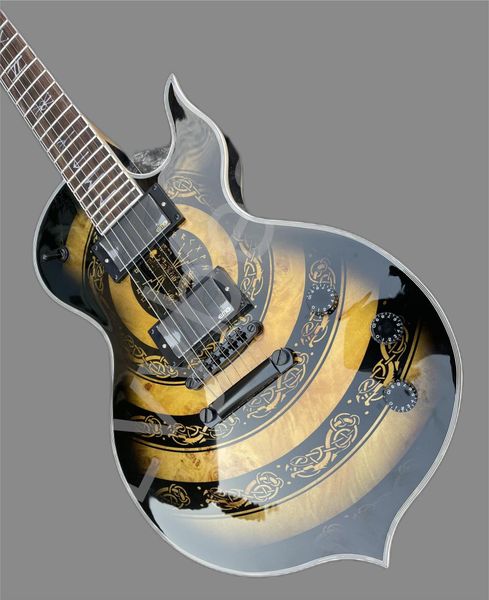 lvycustom irregular body electric guitar, audio style, viking totem design369
lvycustom irregular body electric guitar, audio style, viking totem design369