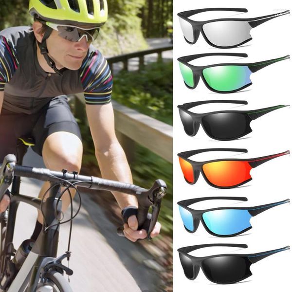 Image of Outdoor Eyewear Men Polarized Sunglasses Sports Models Anti-Vertigo Dust-Proof Riding Glasses Fishing Driving Motorcycle UV400 Sunscreen