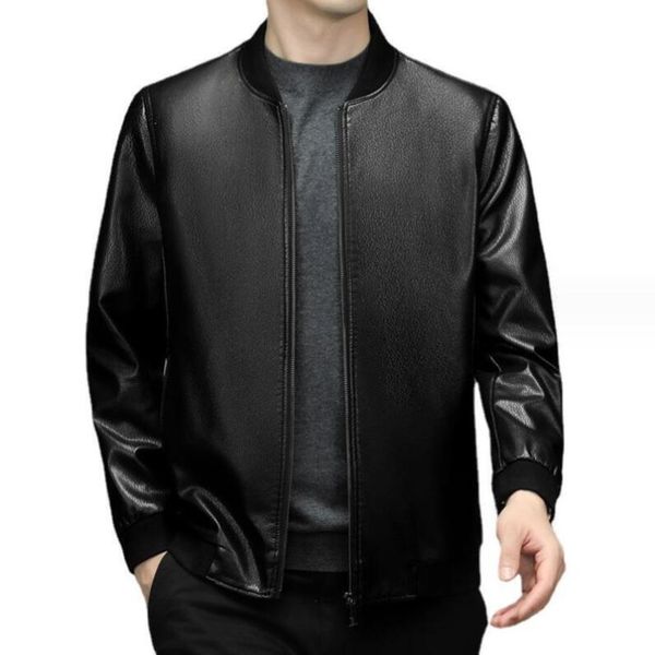 brand new men's autumn winter jacket casual classic motorcycle leather jacket male bomber soft flight sheepskin coat outwear, Black
brand new men's autumn winter jacket casual classic motorcycle leather jacket male bomber soft flight sheepskin coat outwear, Black