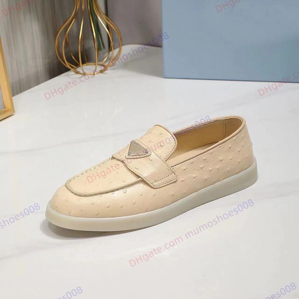 ostrich leather loafers classic casual shoes real leather loafers quality designer enameled metal triangle rubber sole women luxury calf lea
ostrich leather loafers classic casual shoes real leather loafers quality designer enameled metal triangle rubber sole women luxury calf lea