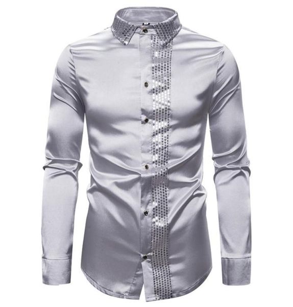 shiny silver sequin glitter embellished slim fit shirt men 2020 brand new mens dress shirts wedding party casual male shirt3863285, White;black
shiny silver sequin glitter embellished slim fit shirt men 2020 brand new mens dress shirts wedding party casual male shirt3863285, White;black