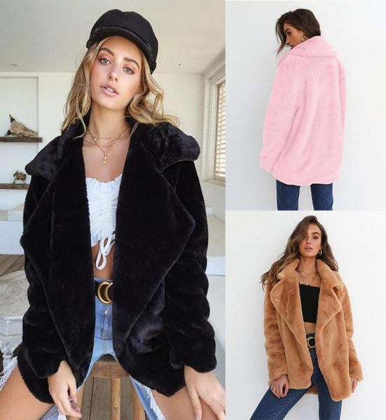 new autumn winter fleece faux fur jacket coat fashion ladies women long sleeve open front turn down collar outerwear 20193351976, Black;brown
new autumn winter fleece faux fur jacket coat fashion ladies women long sleeve open front turn down collar outerwear 20193351976, Black;brown