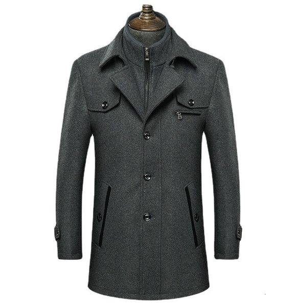 mens wool blends winter men classic fashion trench coat jackets long slim fit overcoat casual warm outerwear windbreaker 230818, Black
mens wool blends winter men classic fashion trench coat jackets long slim fit overcoat casual warm outerwear windbreaker 230818, Black