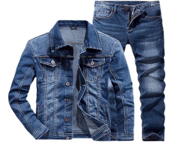 men039s tracksuits fashion slim sets spring autumn dark blue denim cotton long sleeve jacket ripped hole jeans couple two piece7849834, Gray
men039s tracksuits fashion slim sets spring autumn dark blue denim cotton long sleeve jacket ripped hole jeans couple two piece7849834, Gray