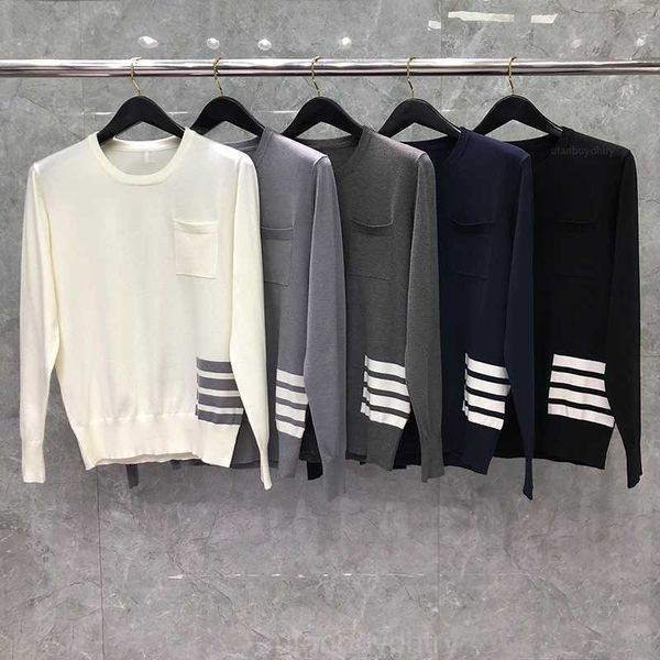 tb thom sweater spring autumn male classic cotton coat button left 4-bar stripe crew neck pullover fashion brand men's sweaters, White;black
tb thom sweater spring autumn male classic cotton coat button left 4-bar stripe crew neck pullover fashion brand men's sweaters, White;black