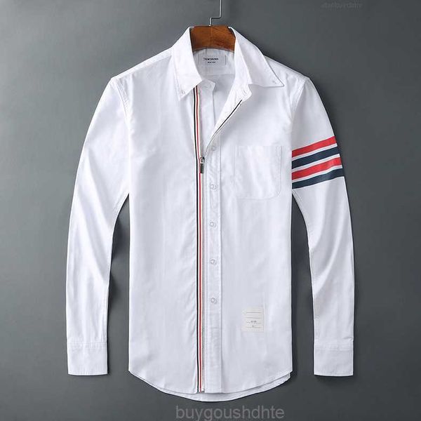 2023 fashion tb thom brand shirts men slim white long sleeve casual shirt turn down collar oxford zipper solid men's clothing, White;black
2023 fashion tb thom brand shirts men slim white long sleeve casual shirt turn down collar oxford zipper solid men's clothing, White;black