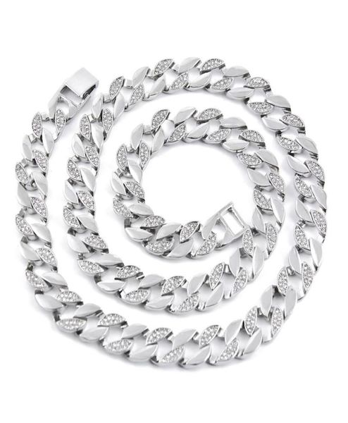 14k gold plated half diamond iced out hip hop miami cuban chain necklace for men 487733, Silver
14k gold plated half diamond iced out hip hop miami cuban chain necklace for men 487733, Silver