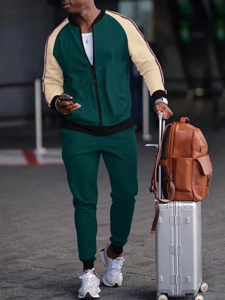 men s tracksuits 2023 youth fashion stand collar zipper shirt suit retro color matching contrast casual sports 230821, Gray
men s tracksuits 2023 youth fashion stand collar zipper shirt suit retro color matching contrast casual sports 230821, Gray