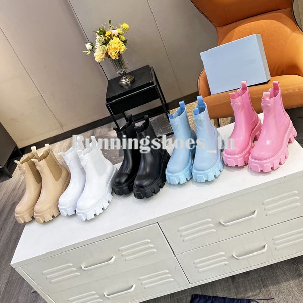 designer boots monolith shiny leather boots autumn winter triangle logo women's british style fight boots genuine leather motorcycle an, Black
designer boots monolith shiny leather boots autumn winter triangle logo women's british style fight boots genuine leather motorcycle an, Black