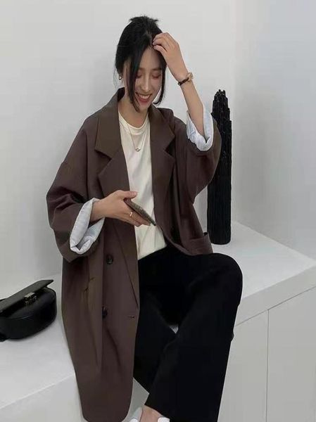 women039s minimalist solid color suit loose and elegant retro fashion high street ladies comfortable jacket6957017, White;black
women039s minimalist solid color suit loose and elegant retro fashion high street ladies comfortable jacket6957017, White;black