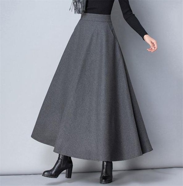 winter women long woolen skirt fashion high waist basic wool skirts female casual thick warm elastic aline maxi skirts o8394873684, Black
winter women long woolen skirt fashion high waist basic wool skirts female casual thick warm elastic aline maxi skirts o8394873684, Black
