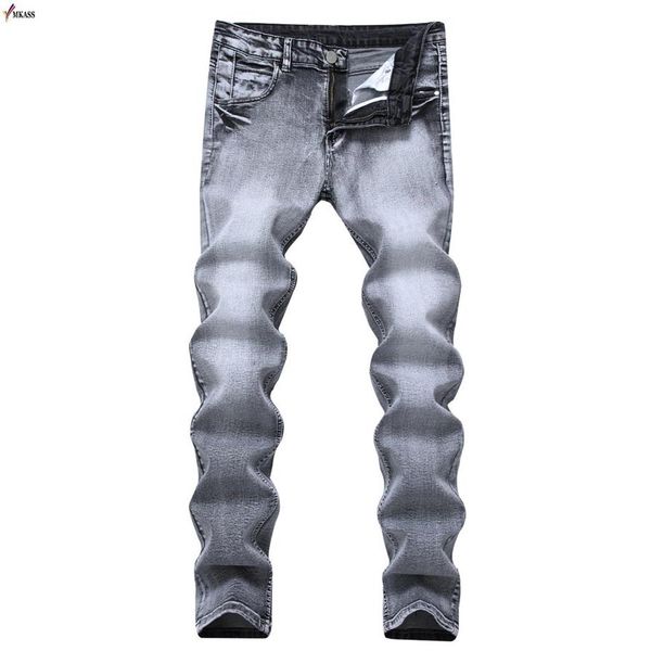 2018 men's jeans vintage grey slim fit straight denim jeans male casual long pants retro trousers brand biker size 42232r, Blue
2018 men's jeans vintage grey slim fit straight denim jeans male casual long pants retro trousers brand biker size 42232r, Blue