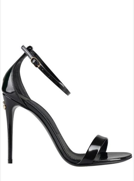 23s luxury designer sandals women patent leather sandal back-logo plaque high heel sandals ankle strap closure with box 35-43, Black
23s luxury designer sandals women patent leather sandal back-logo plaque high heel sandals ankle strap closure with box 35-43, Black
