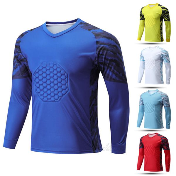 outdoor tshirts children mens soccer goalkeeper uniforms protective sponge long sleeve kits kid training football jerseys 230821, Gray;blue
outdoor tshirts children mens soccer goalkeeper uniforms protective sponge long sleeve kits kid training football jerseys 230821, Gray;blue