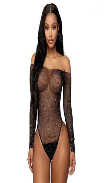 women long sleeve fishnet rhine bodysuit leotard swimsuit hollow out off shoulder see through playsuit jumpsuit17219486, Black;white
women long sleeve fishnet rhine bodysuit leotard swimsuit hollow out off shoulder see through playsuit jumpsuit17219486, Black;white