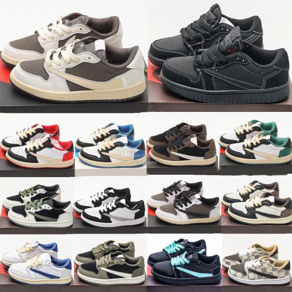 1s kids shoes 1 low basketball designer sneakers reverse mocha baby trainers youth boys girls kid shoe children toddler running fragment bla, Black 
1s kids shoes 1 low basketball designer sneakers reverse mocha baby trainers youth boys girls kid shoe children toddler running fragment bla, Black