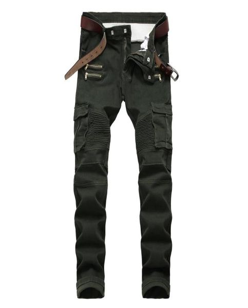 men jeans biker punk style cargo pocket jeans skinny famous brand mens designer clothes zipper denim pants army green6896150, Blue
men jeans biker punk style cargo pocket jeans skinny famous brand mens designer clothes zipper denim pants army green6896150, Blue
