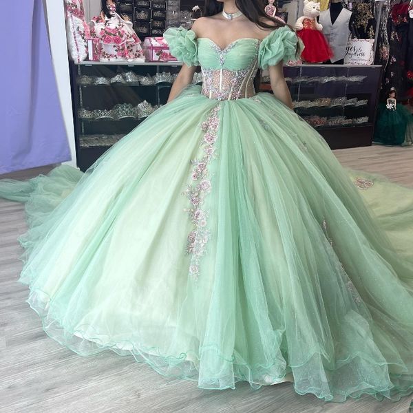 sage green quinceanera dress off the shoulder party prom dress ball gown flower beads lace girl sweet 16 party gown vestidos, Blue;red
sage green quinceanera dress off the shoulder party prom dress ball gown flower beads lace girl sweet 16 party gown vestidos, Blue;red