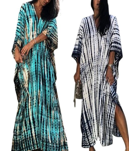 women summer plus size maxi kaftan tiedye striped print vneck boho hippie beach dress loose bikini swimsuit cover up women0391505631, White;black
women summer plus size maxi kaftan tiedye striped print vneck boho hippie beach dress loose bikini swimsuit cover up women0391505631, White;black
