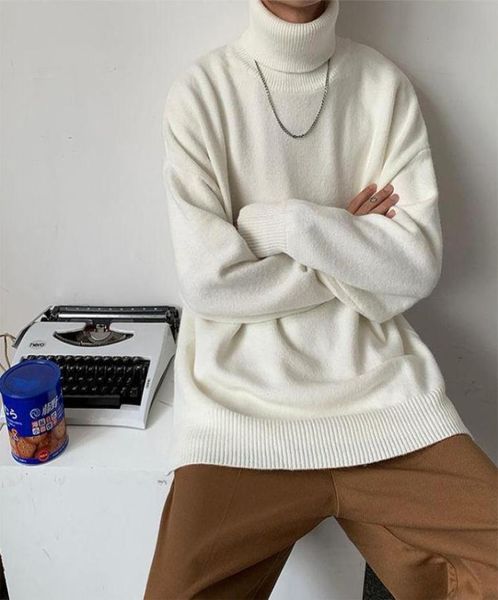 men039s sweaters lazy turtleneck autumn and winter loose solid color bottomed sweater korean fashion pullover2769296, White;black
men039s sweaters lazy turtleneck autumn and winter loose solid color bottomed sweater korean fashion pullover2769296, White;black