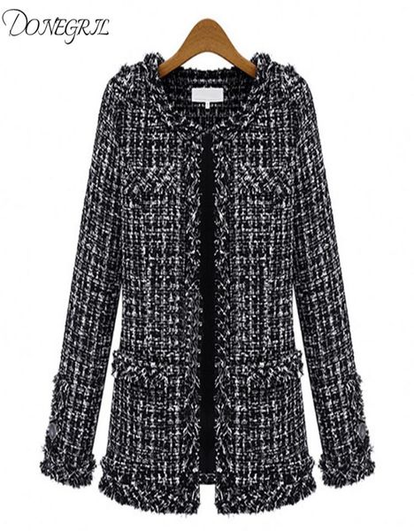 2019 european and american autumn and winter explosion models black white plaid women039s large size slim tweed jacket1808540, Black;brown
2019 european and american autumn and winter explosion models black white plaid women039s large size slim tweed jacket1808540, Black;brown