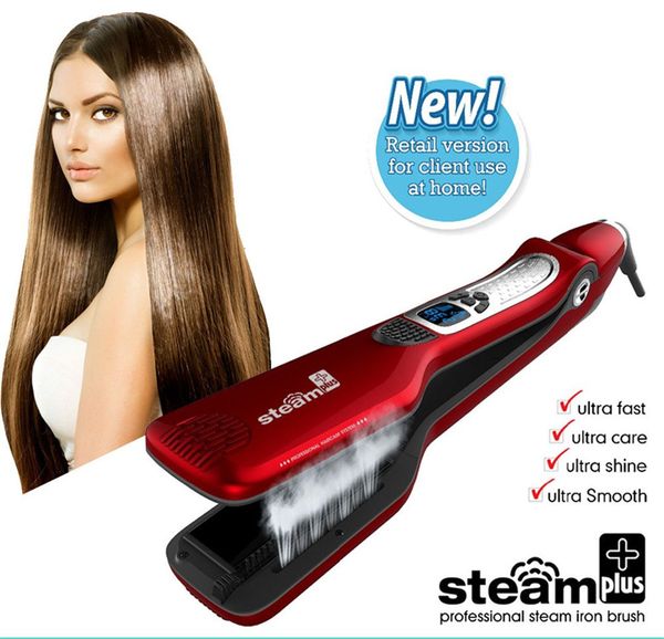 hair straighteners electric steam hair straightener professional ceramic wide hair curling flat iron hair plates lcd display comb straighten, Black
hair straighteners electric steam hair straightener professional ceramic wide hair curling flat iron hair plates lcd display comb straighten, Black