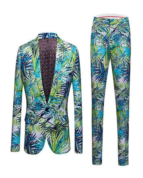 green leaf print one button suit men slim fit groom stylish suits with pants mens party stage terno masculino6409579, White;black
green leaf print one button suit men slim fit groom stylish suits with pants mens party stage terno masculino6409579, White;black