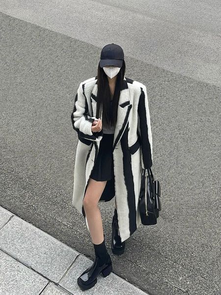 womens wool blends american vintage notched collar long sleeve striped contrast color coats autumn winter casual loose y2k clothing 230818, Black
womens wool blends american vintage notched collar long sleeve striped contrast color coats autumn winter casual loose y2k clothing 230818, Black