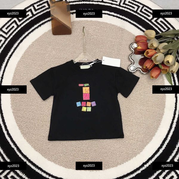 23ss kids short sleeve baby t-shirt child clothing summer alphabet block printing cotton breathable round neck new size 100-150 cm feb20, Blue
23ss kids short sleeve baby t-shirt child clothing summer alphabet block printing cotton breathable round neck new size 100-150 cm feb20, Blue
