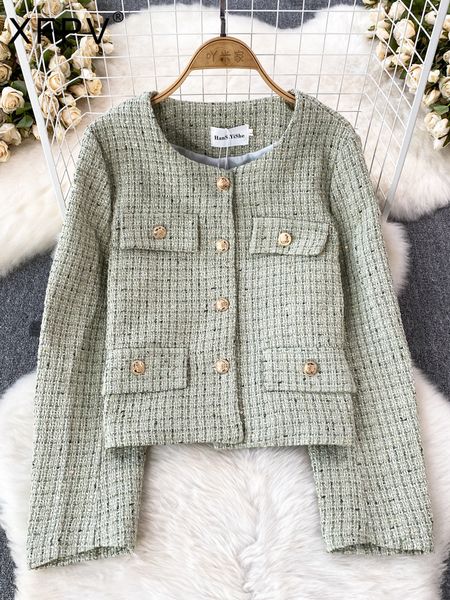 women's jackets xfpv sweet round neck coat high gradethick tweed elegant short y2k korean fashion autumn winter 2023 sm8311 230821, Black;brown
women's jackets xfpv sweet round neck coat high gradethick tweed elegant short y2k korean fashion autumn winter 2023 sm8311 230821, Black;brown