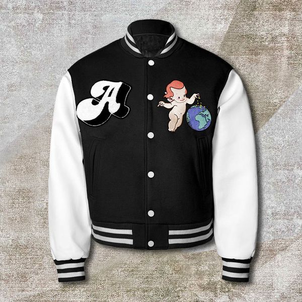 men s jackets flocking graphic print baseball jackers men fall angel letter pattern jacket stand collar casual coat 230821, Black;brown
men s jackets flocking graphic print baseball jackers men fall angel letter pattern jacket stand collar casual coat 230821, Black;brown