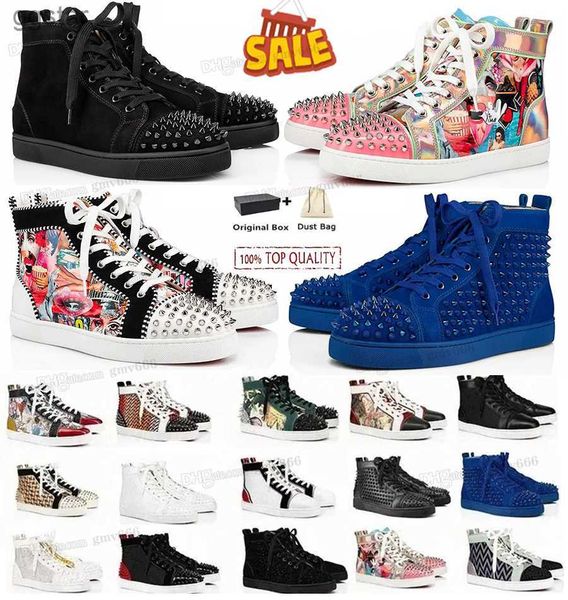 with box loubutins christians red-bottomes casual shoes mens womens high boot triple white off designers flat studed shoe fashion rivets des, Black
with box loubutins christians red-bottomes casual shoes mens womens high boot triple white off designers flat studed shoe fashion rivets des, Black