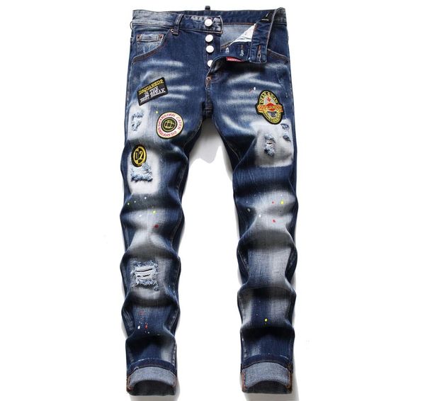 2022 wholeswag mens designer brand black jeans skinny ripped destroyed stretch slim fit hop hop pants with holes for men 50067536021, Blue
2022 wholeswag mens designer brand black jeans skinny ripped destroyed stretch slim fit hop hop pants with holes for men 50067536021, Blue