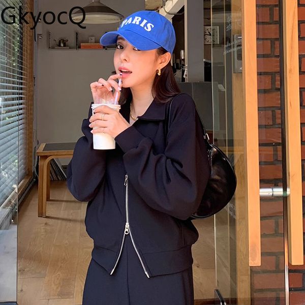 women's jackets gkyocq black coat fashion oversize elegant korean style woman jacket autumn 2023 long sleeve female clothes chic casual, Black;brown
women's jackets gkyocq black coat fashion oversize elegant korean style woman jacket autumn 2023 long sleeve female clothes chic casual, Black;brown