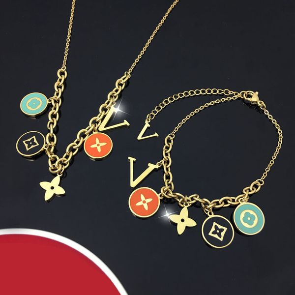 new fashion black blue clover pendant necklace bracelet stainless steel jewelry for gift, Silver
new fashion black blue clover pendant necklace bracelet stainless steel jewelry for gift, Silver
