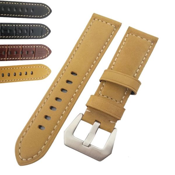 22mm 24mm genuine leather watchbands strap with matte steel bucke black yellow286m, Black;brown
22mm 24mm genuine leather watchbands strap with matte steel bucke black yellow286m, Black;brown