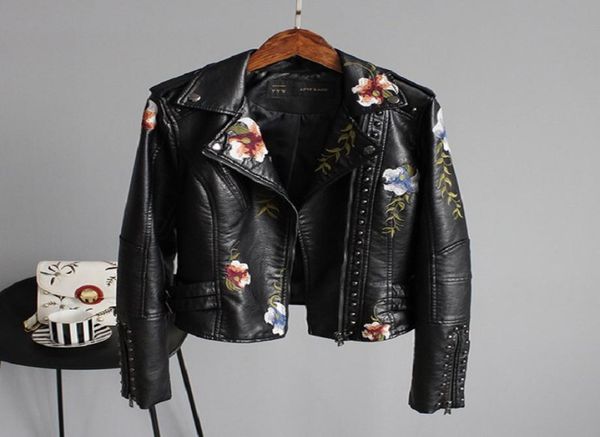 2020 brand women jackets floral print embroidery soft leather female jacket coat casual pu motorcycle punk outerwear2572201, Black
2020 brand women jackets floral print embroidery soft leather female jacket coat casual pu motorcycle punk outerwear2572201, Black