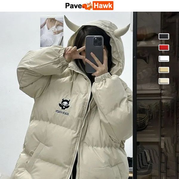 men's jackets winter thicken parkas men women y2k devil's horntail padded puffer jacket high street casual vintage harajuku loose, Black;brown
men's jackets winter thicken parkas men women y2k devil's horntail padded puffer jacket high street casual vintage harajuku loose, Black;brown