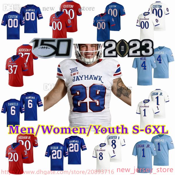 2023-24 custom xs-6xl ncaa kansas jayhawks football jersey 20 daniel hishaw jr. 6 jalon daniels 30 rich miller jr. 1 kenny logan jr. 4 devin, Black
2023-24 custom xs-6xl ncaa kansas jayhawks football jersey 20 daniel hishaw jr. 6 jalon daniels 30 rich miller jr. 1 kenny logan jr. 4 devin, Black