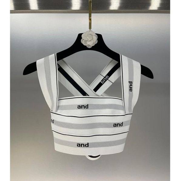 2022 crops vest runway fashion summer women letters stripe lady tanks elastic bandage sleeveless stretch crops vest2206309, White
2022 crops vest runway fashion summer women letters stripe lady tanks elastic bandage sleeveless stretch crops vest2206309, White