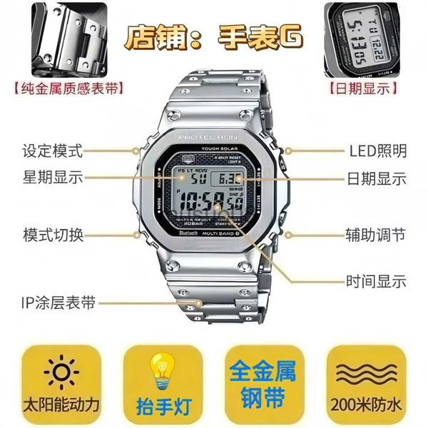 other watches block series luxury watch men and women metal steel band sports waterproof fashion watch j230821, Slivery;black
other watches block series luxury watch men and women metal steel band sports waterproof fashion watch j230821, Slivery;black