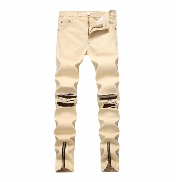 knee ripped jeans men skinny color denim pants brand designer slim fit histreet mens distressed joggers holes washed destroyed1606979, Blue
knee ripped jeans men skinny color denim pants brand designer slim fit histreet mens distressed joggers holes washed destroyed1606979, Blue