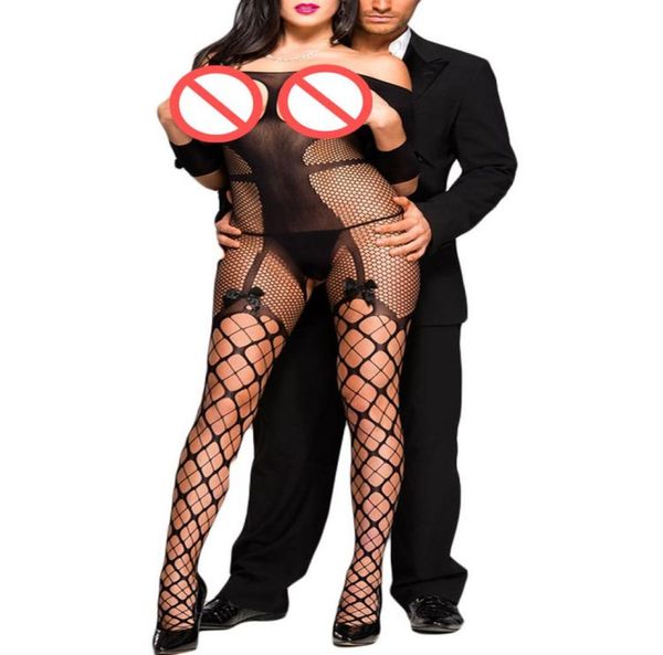 women costumes open cup fishnet offshoulder bodystocking with bow 34 sleeves open crotch exotic jumpsuit teddy lingerie und2457844, Black
women costumes open cup fishnet offshoulder bodystocking with bow 34 sleeves open crotch exotic jumpsuit teddy lingerie und2457844, Black