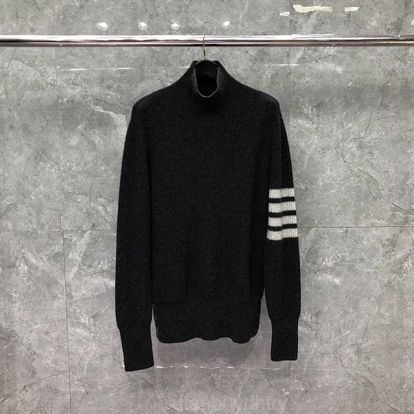 tb thom sweater autunm winter sweaters male fashion brand men's clothing wool 4-bar stripe turtleneck knit dark gray tb sweaters, White;black
tb thom sweater autunm winter sweaters male fashion brand men's clothing wool 4-bar stripe turtleneck knit dark gray tb sweaters, White;black