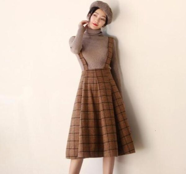japan mori girl sundress autumn korean fashion women sleeveless vest brown plaid woolen winter dresses spaghetti strap vestidos ly9204978, Black;pink
japan mori girl sundress autumn korean fashion women sleeveless vest brown plaid woolen winter dresses spaghetti strap vestidos ly9204978, Black;pink